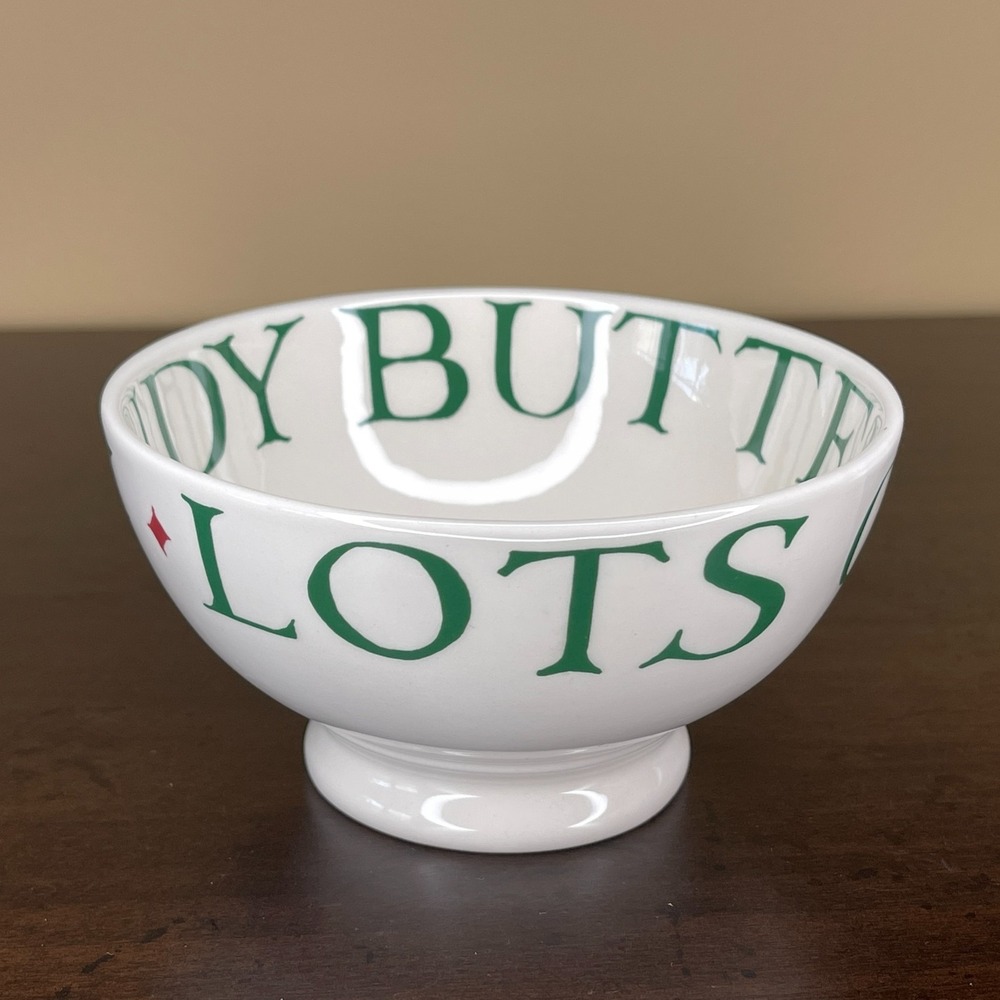 Bridgewater Toast & Marmalade Footed Pudding Bowl Xmas "Butter & Brandy"